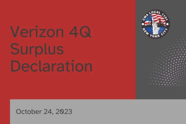 Verizon 4Q surplus declaration