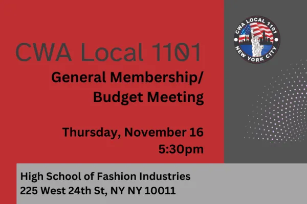 Membership Meeting Nov 16 5:30