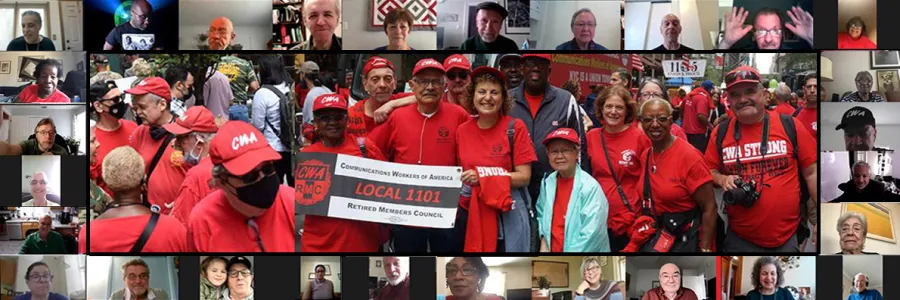 1101 retired members on the streets and on zoom