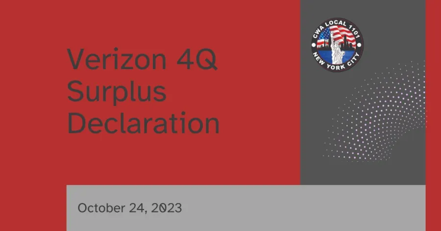 Verizon 4Q surplus declaration