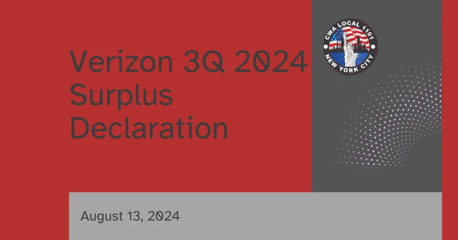 Verizon 3Q2024 surplus declaration