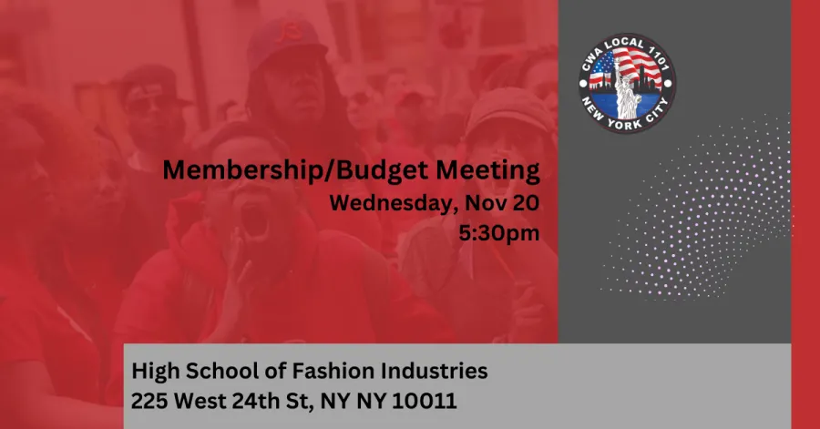 Membership Budget meeting Nov 20