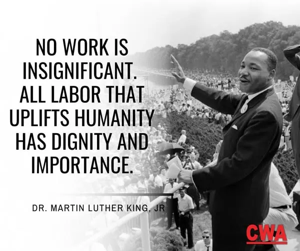 CWA MLK graphic with quote