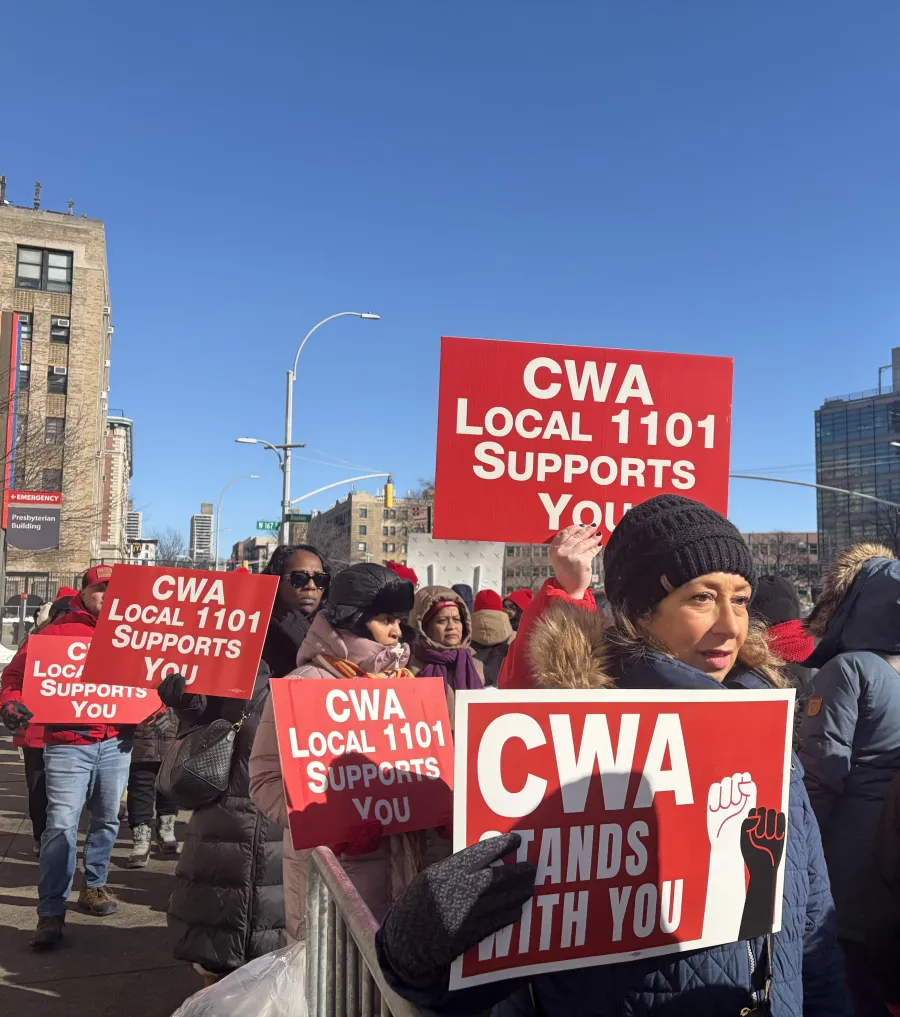 NYSNA picket line NY presby