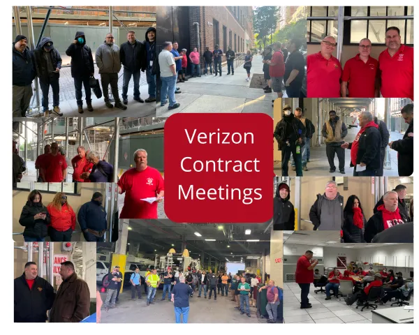 Collage of VZ contract meetings