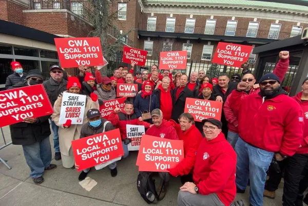 Montefiore strike rally CWA group